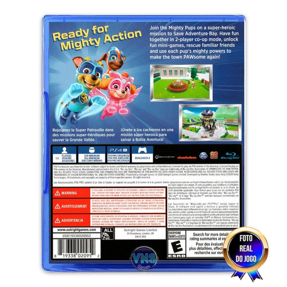 Imagem 4 de 5 do produto Jogo Paw Patrol: Mighty Pups Ps4 Americano