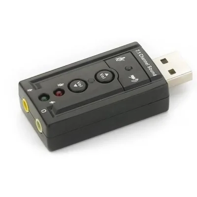 Adaptador De Som USB 2.0, Externo 7.1