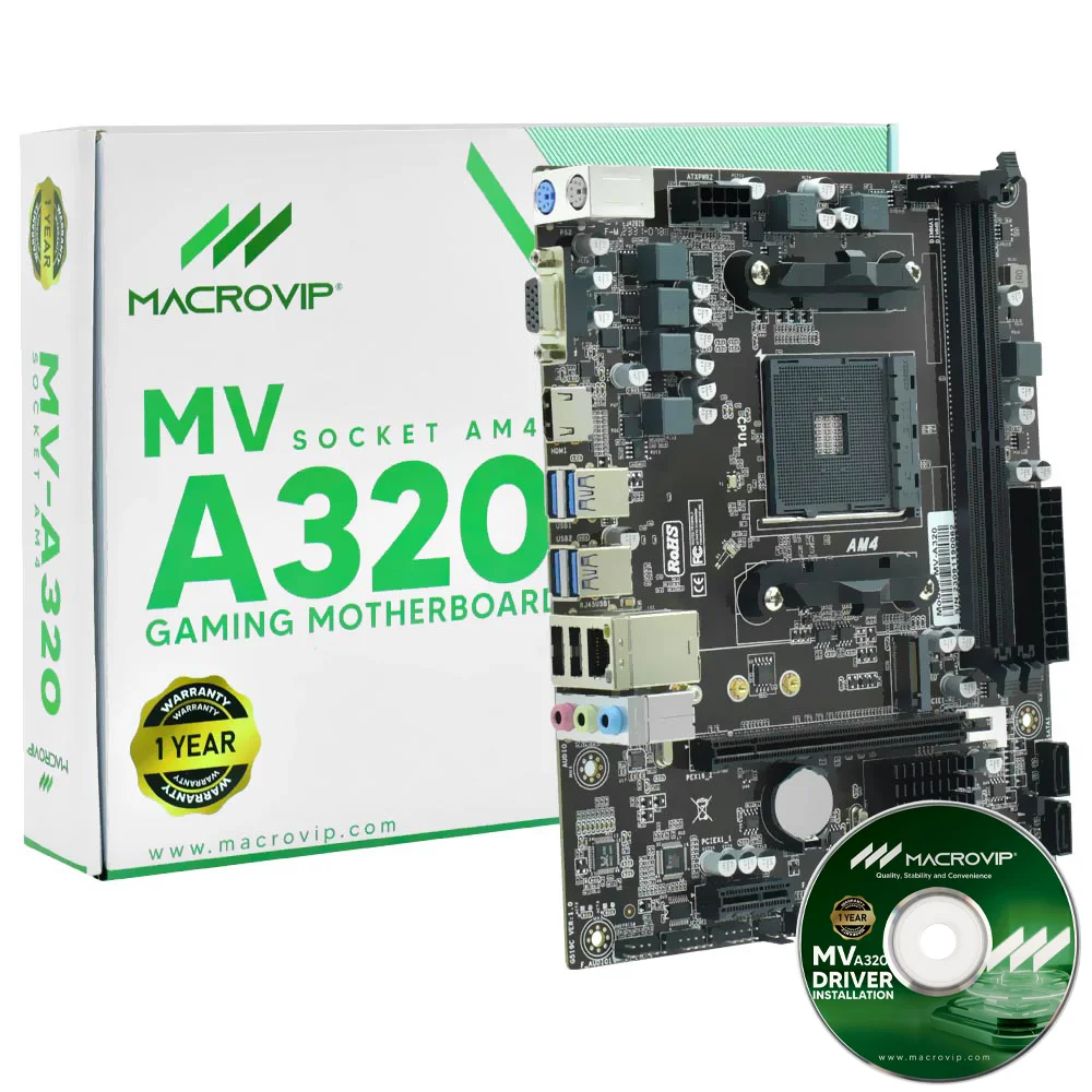 Placa Mãe Macrovip Mv-a320, Socket Am4, VGA, DDR4 6