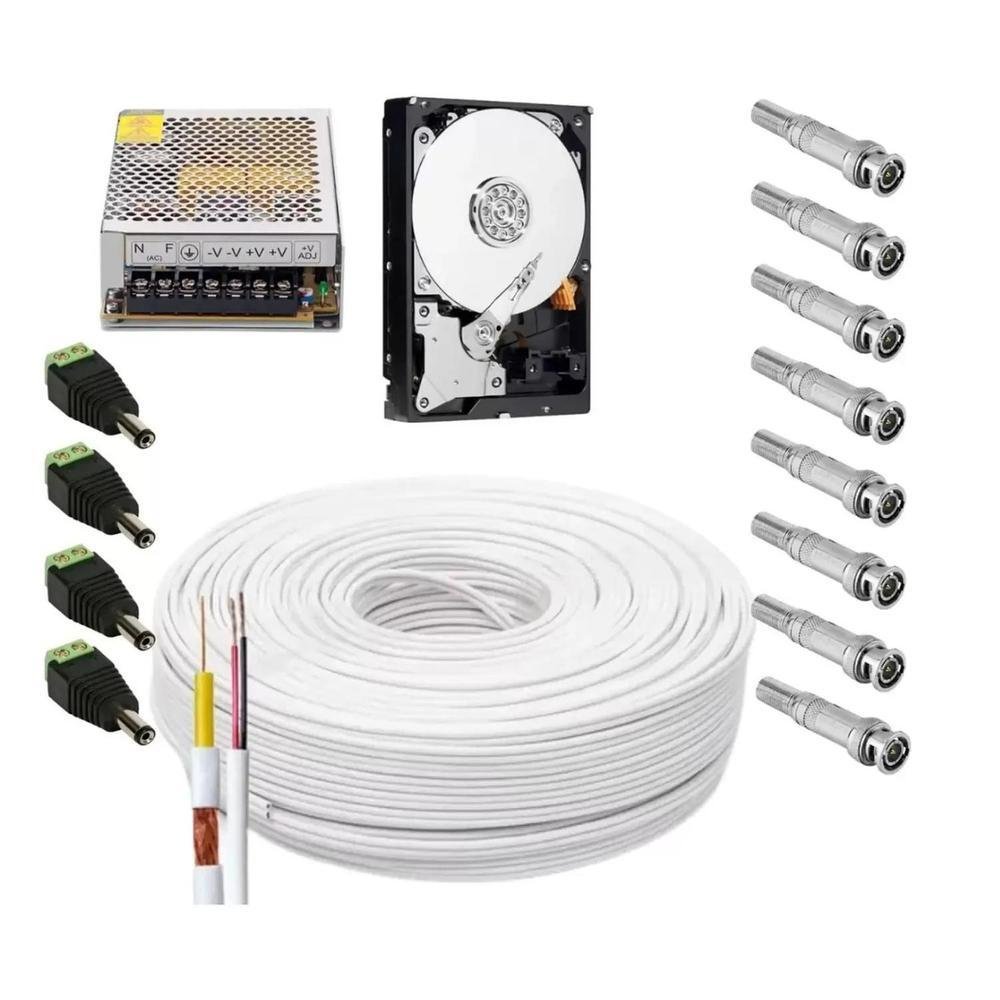 Imagem 5 de 5 do produto Kit Dvr Intelbras 8 Canais H.265 1TB 8 Câmeras Full Hd 20m