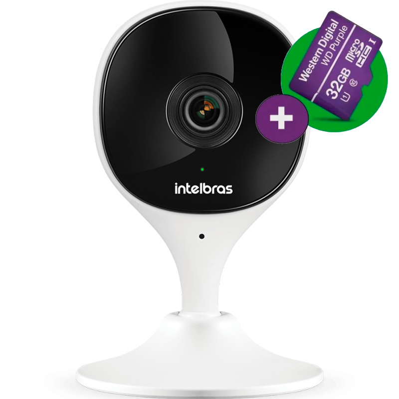 Câmera De Vídeo Wi-fi Full HD IMX Micro SD 32GB 4565614 Intelbras