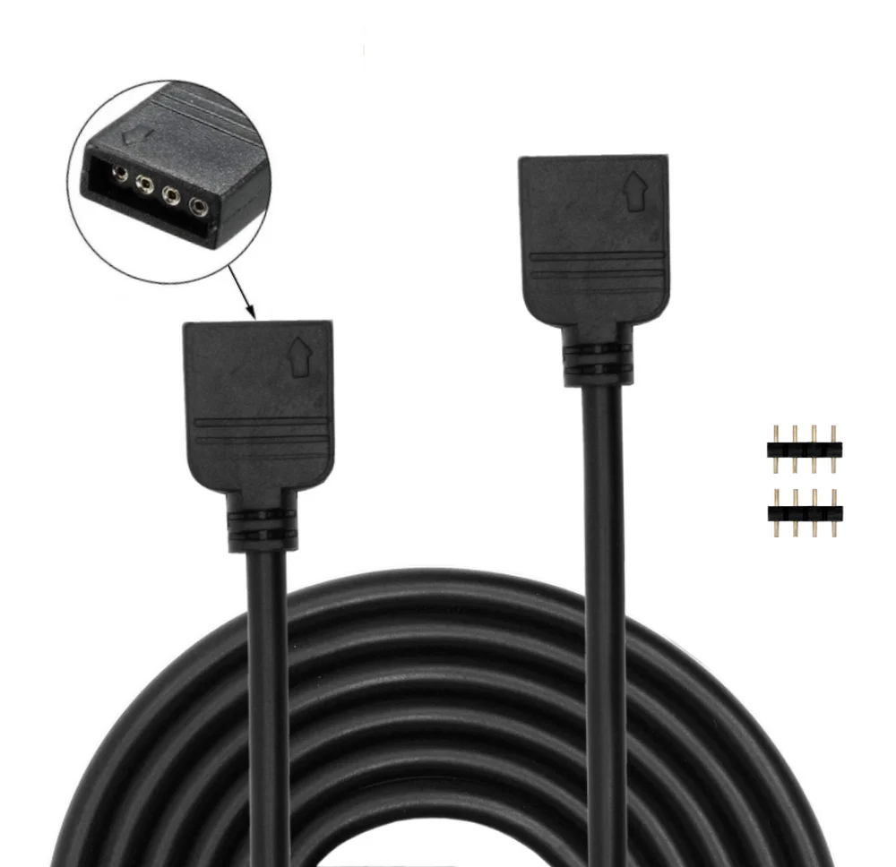 Imagem 4 de 4 do produto Cabo Extensor Cooler Fan, RGB, 4 Pinos, 12V, Fita LED, 2 Metros
