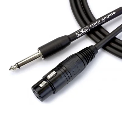 Cabo de Microfone Ninja HG Santo Ângelo, P10 x XLR Fêmea, Preto, 6.10 Metros