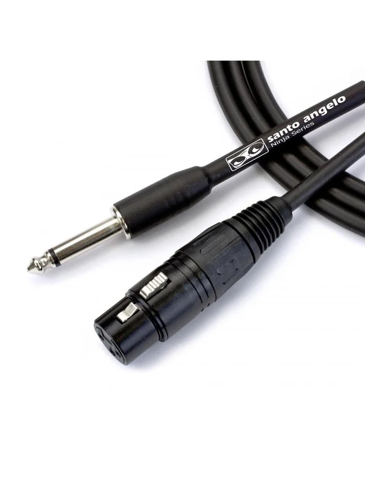Imagem 2 de 4 do produto Cabo de Microfone Ninja HG Santo Ângelo, P10 x XLR Fêmea, Preto, 6.10 Metros