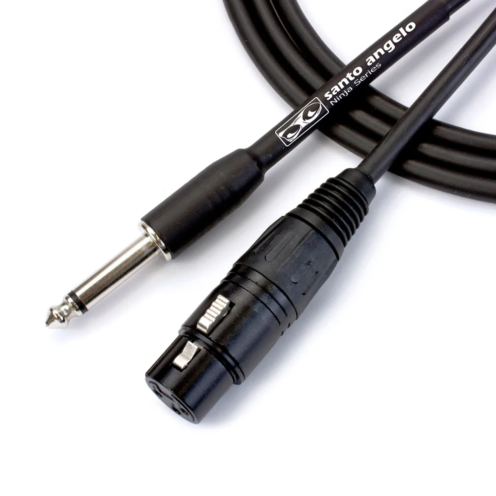 Imagem 3 de 4 do produto Cabo de Microfone Ninja HG Santo Ângelo, P10 x XLR Fêmea, Preto, 6.10 Metros