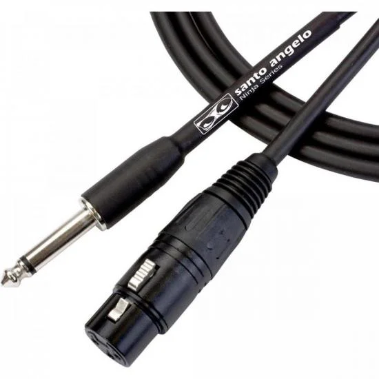 Imagem 4 de 4 do produto Cabo de Microfone Ninja HG Santo Ângelo, P10 x XLR Fêmea, Preto, 6.10 Metros