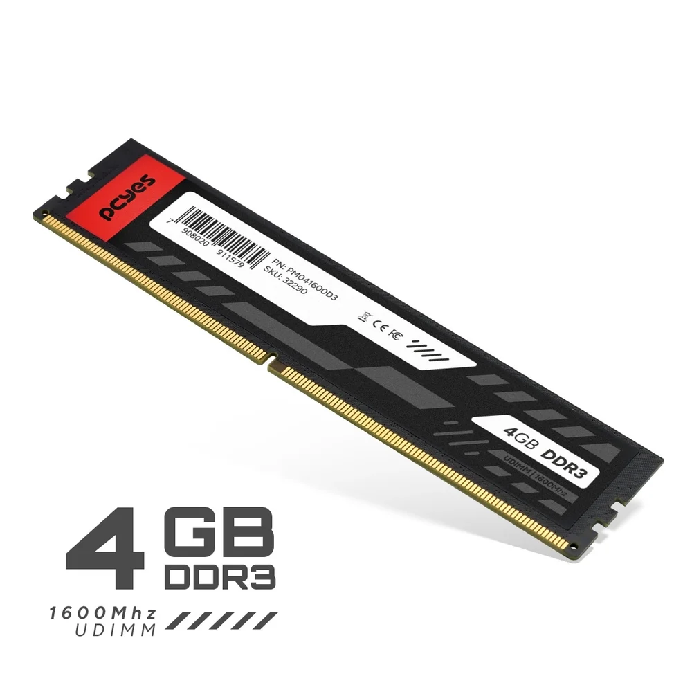 Imagem 3 de 5 do produto Memoria PCyes Udimm 4gb Ddr3 1600mhz - Pm041600d3
