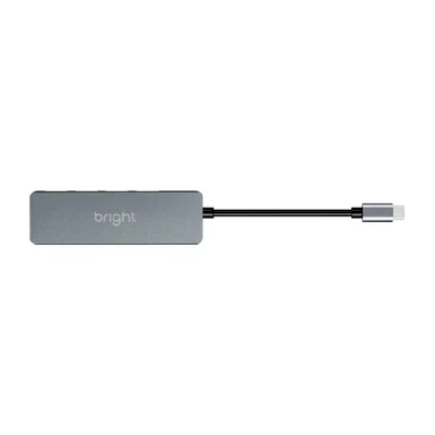 HUB USB Bright, Plug Tipo C, 4 Portas Usb 3.0 - Hb001