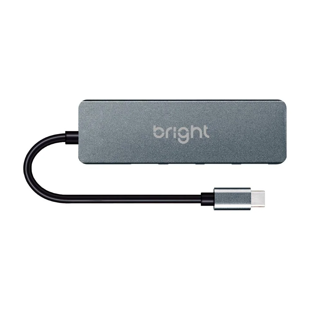 Imagem 2 de 5 do produto HUB USB Bright, Plug Tipo C, 4 Portas Usb 3.0 - Hb001