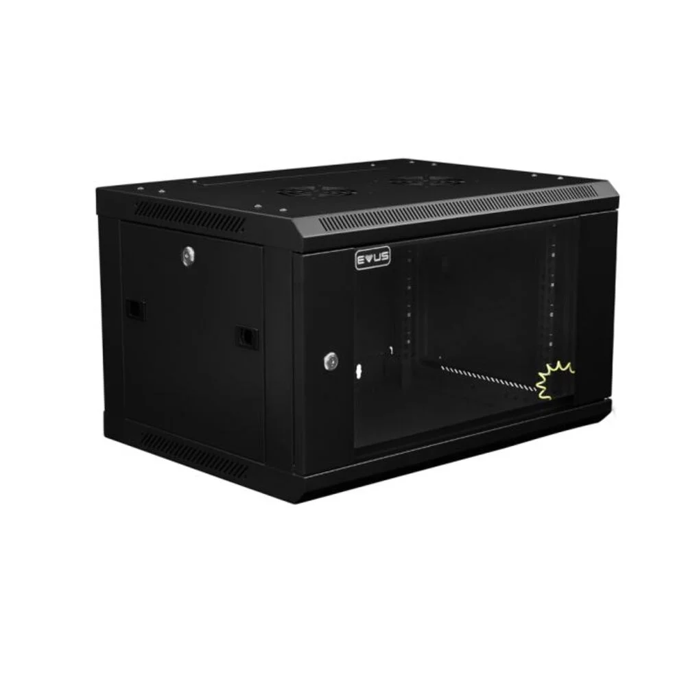 Rack Mini 19" Evus Ev-dw6406 6u X 600 X 450mm, De Parede, Preto