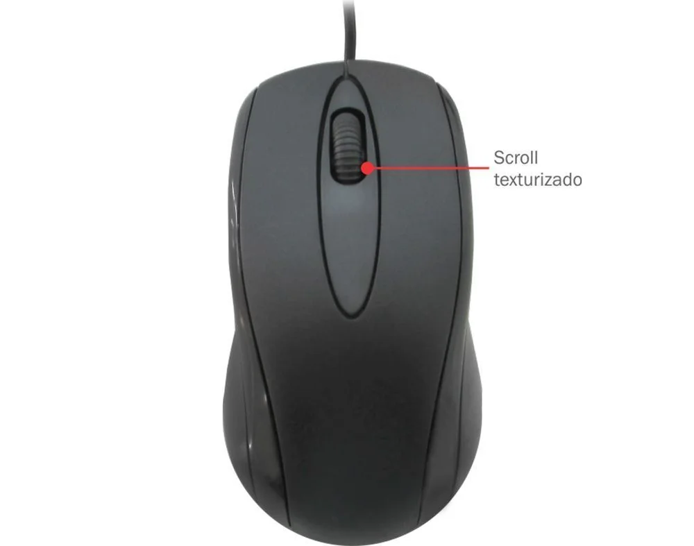 Imagem 2 de 5 do produto Mouse Usb Óptico Mo-m236, K-mex, Cabo 1.90m