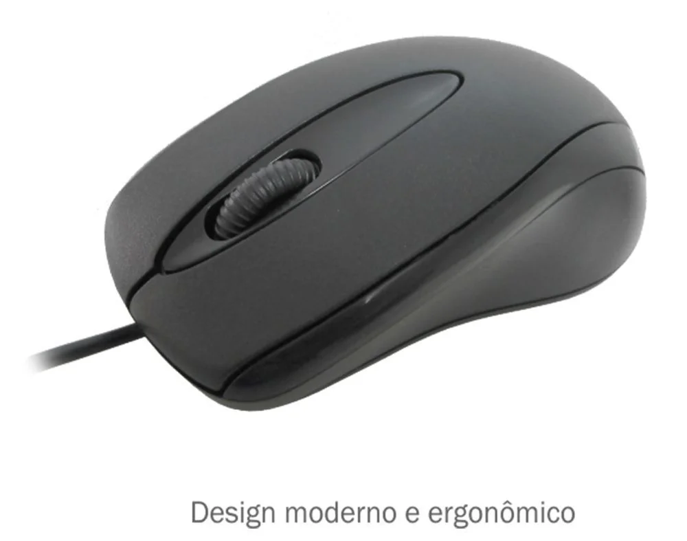 Imagem 4 de 5 do produto Mouse Usb Óptico Mo-m236, K-mex, Cabo 1.90m