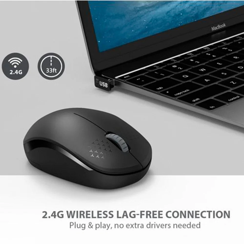 Imagem 2 de 5 do produto Mouse Sem Fio Seenda Wgsb 012 Mouse Wireless 2.4g Preto