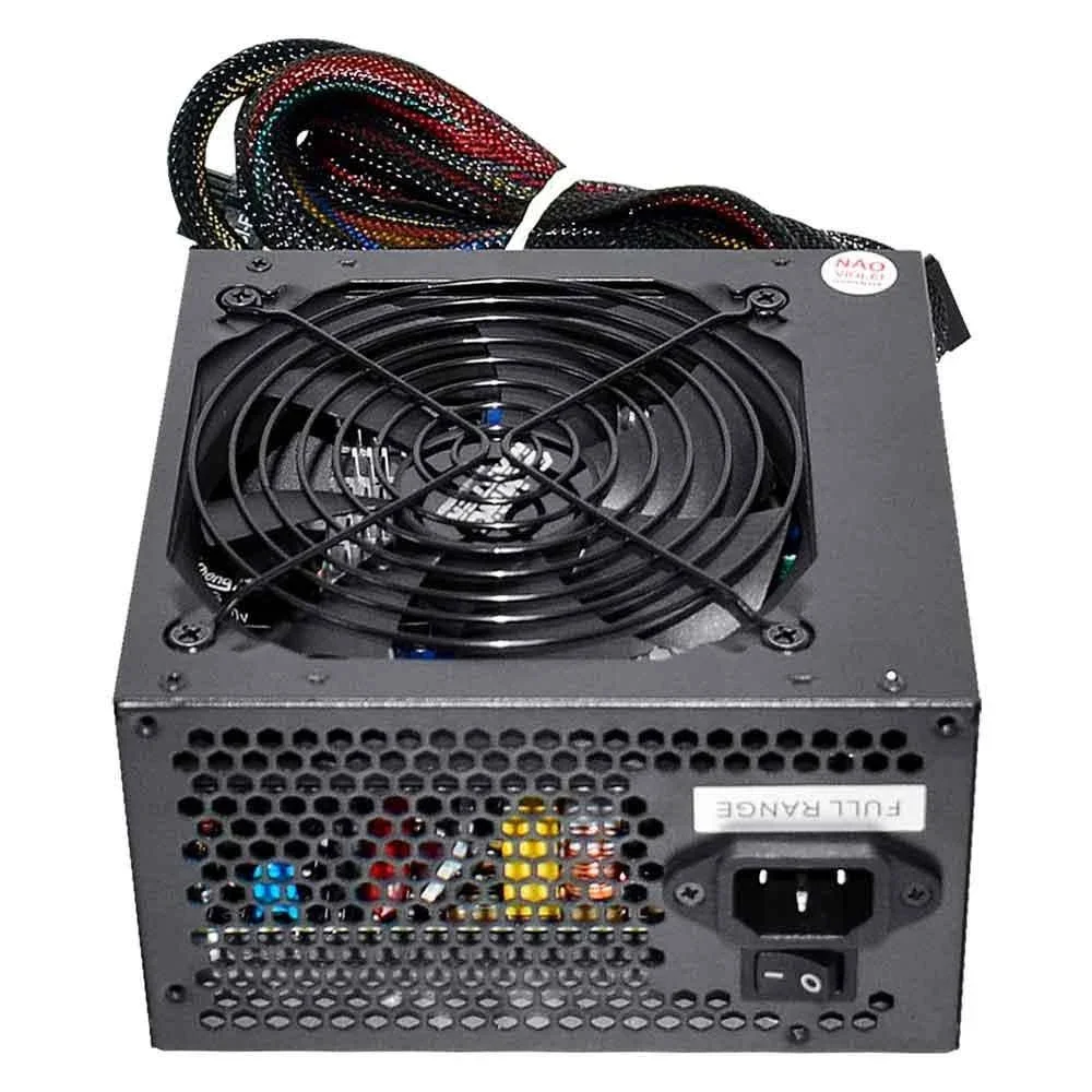 Imagem 3 de 5 do produto Fonte De Alimentação Gamer K-mex Gaming Master Lj750 600w Real 80 Plus Silver Pfc Ativo Full Range