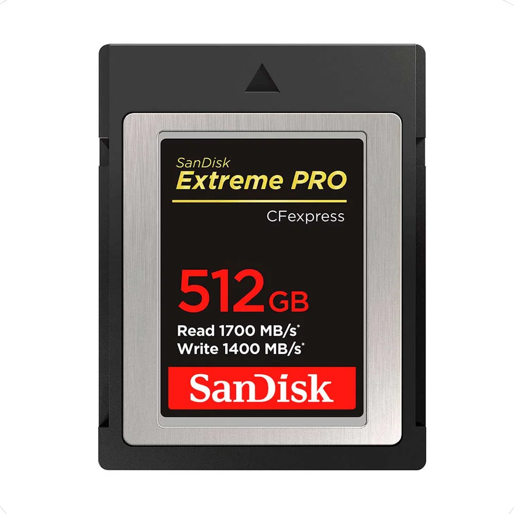 Cartão de Memória Sandisk Extreme Pro Cfexpress Tipo B 512GB, Velocidade de Leitura: Máximo de 1700 Mb/s, e Velocidade de Escrita: Máximo de 1400 Mb/s