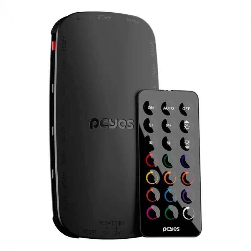 Imagem 2 de 5 do produto Kit Com 3 Fans Cooler ARGB PCyes Sangue Frio 3 Black Vulcan 120mm