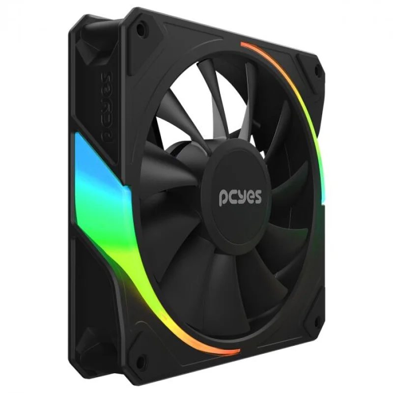 Imagem 5 de 5 do produto Kit Com 3 Fans Cooler ARGB PCyes Sangue Frio 3 Black Vulcan 120mm