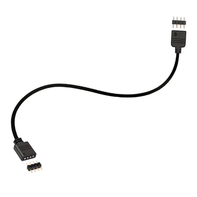Cabo Extensor para LED, RGB de 4 Pinos (12v), Comprimento de 1 metro (1m), Preto
