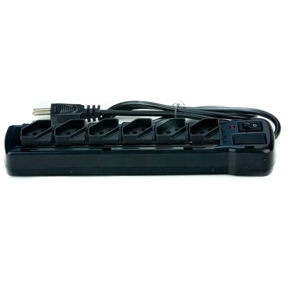 Imagem 2 de 3 do produto Filtro De Linha Fiolux 6 Tomadas Metalico Cabo De 1 Metro
