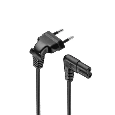 Cabo De Força Bipolar 2 Pinos 1.5m 10a 90º Nas Duas Pontas Para Fonte
