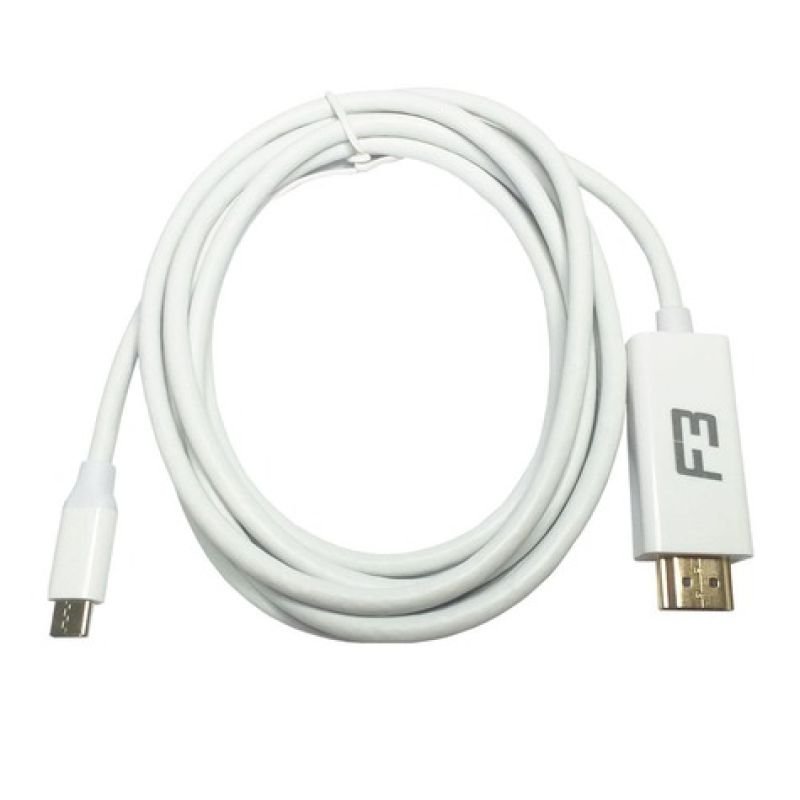 Cabo De Vídeo Conversor F3, USB-C Para HDMI 4k, 1.8 Metros