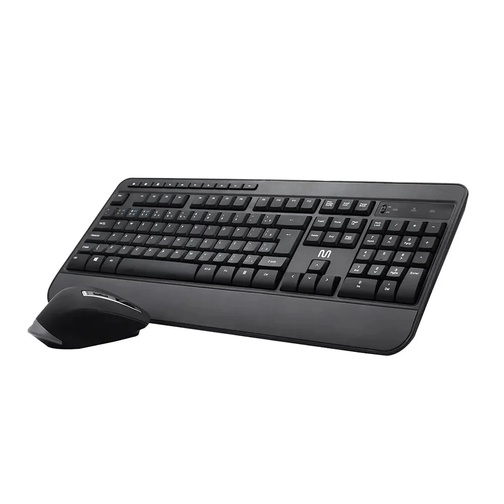 Imagem 4 de 5 do produto Kit Teclado E Mouse Multil Cs1200 Wireless, Multimídia, Bluetooth + USB, 3200dpi Ajustável, Preto - Tc301