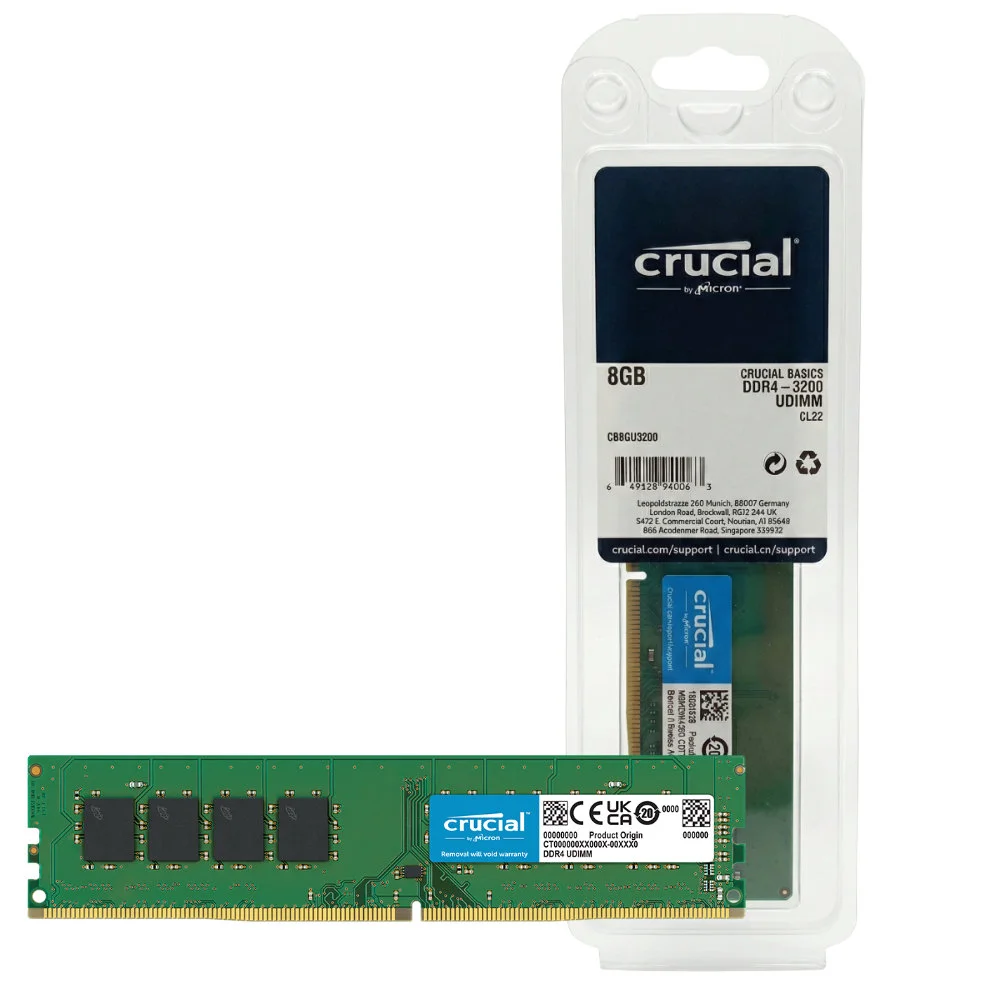 Imagem 5 de 5 do produto Memória Crucial Basics, 8GB, 3200MHz, DDR4, Udimm - Cb8gu3200