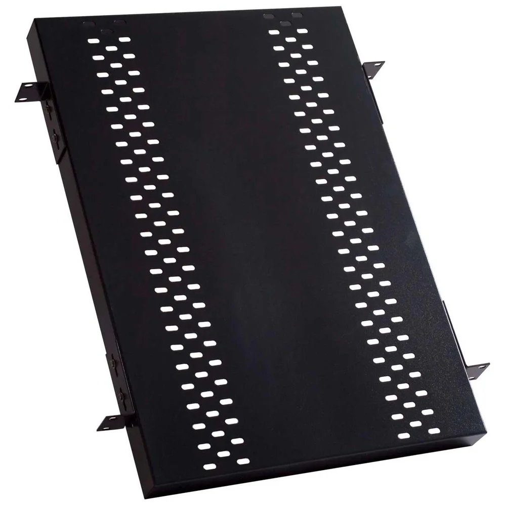 Bandeja Para Rack 19 1ux 700mm, 4 Pontos, Ventilada, Preta - Banfx0024
