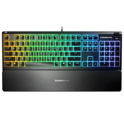 Teclado Apex 3 Steelseries, RGB, Anti-ghosting, Switches Whisper-quiet, Br - 64796