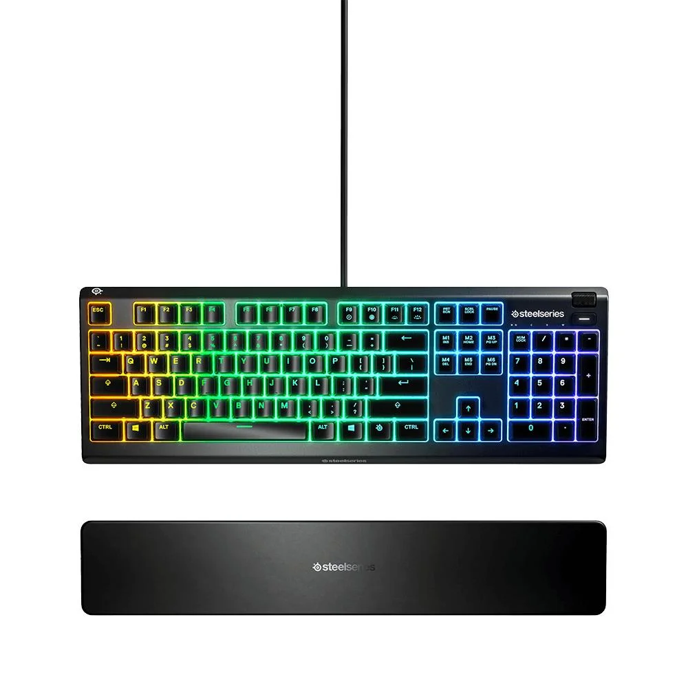 Imagem 3 de 5 do produto Teclado Apex 3 Steelseries, RGB, Anti-ghosting, Switches Whisper-quiet, Br - 64796