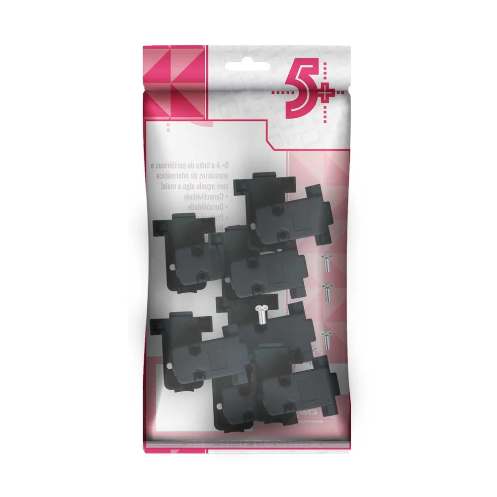 Imagem 2 de 4 do produto Kit C/ 10 Capa Db-9 Kit Curto Plástica 025-0909 Proteção E Acabamento Para Conectores Db9 5+