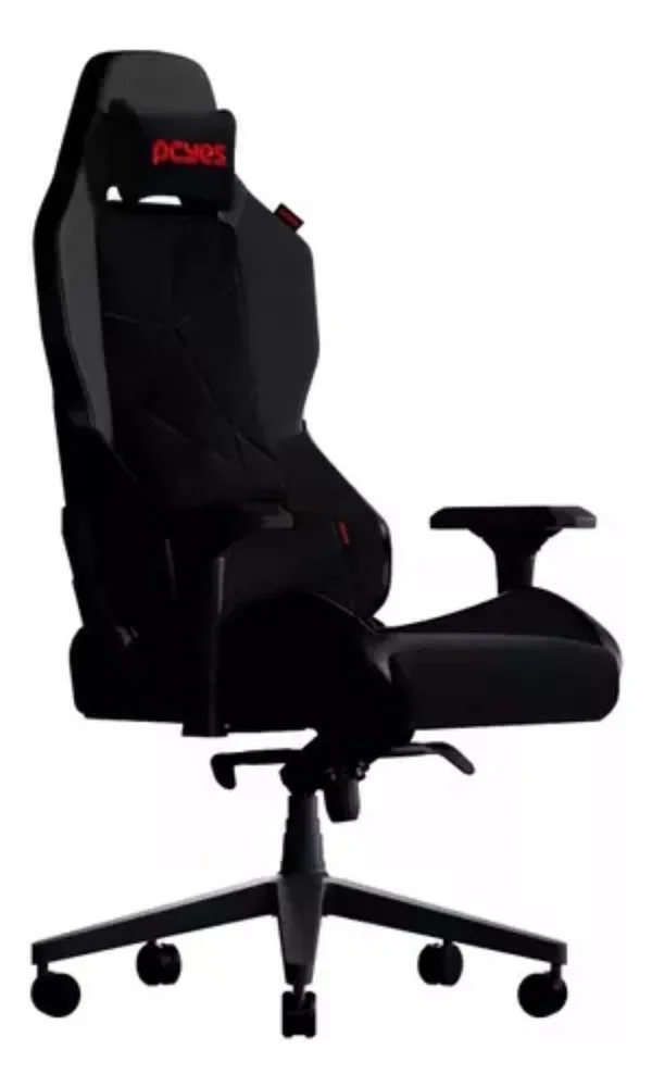 Cadeira Gamer Sentinel Mint Green Pcyes, Até 150KG, Inclinação de 135 Graus, Suporte Ergonômico, Preta
