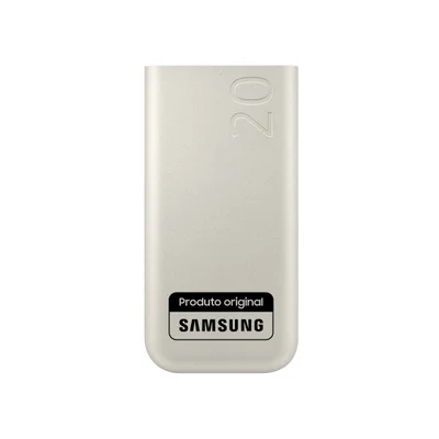Bateria Carregador Portatil, 20000mAh, Super Rápida, 45W, 3x USB-C, Bege