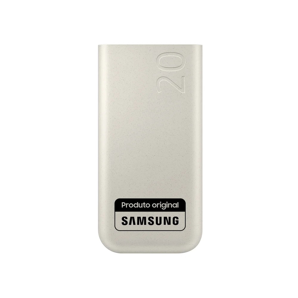 Bateria Carregador Portatil, 20000mAh, Super Rápida, 45W, 3x USB-C, Bege