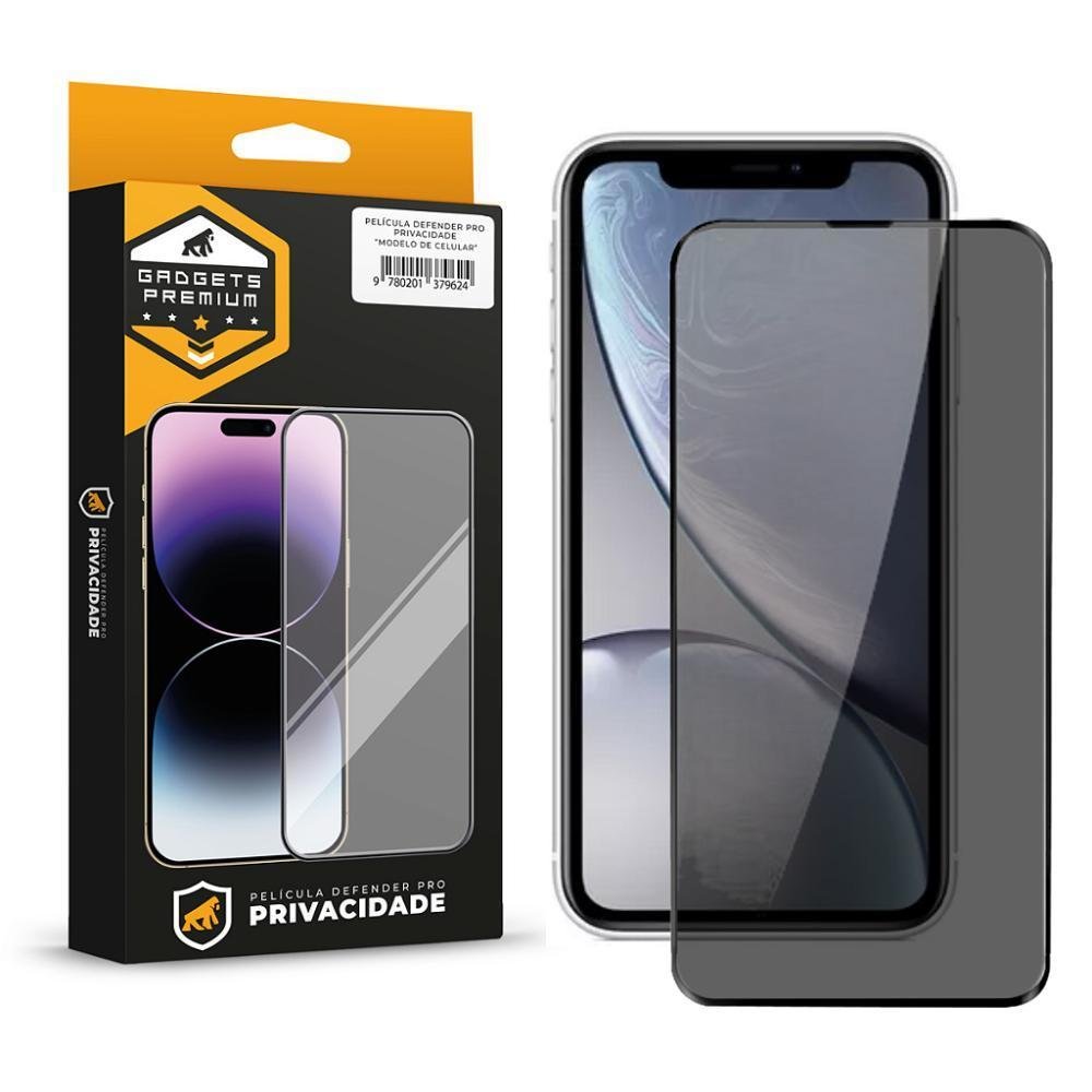 Película Para Iphone Xr - Defender Pro Privacidade - Preta - Gshield
