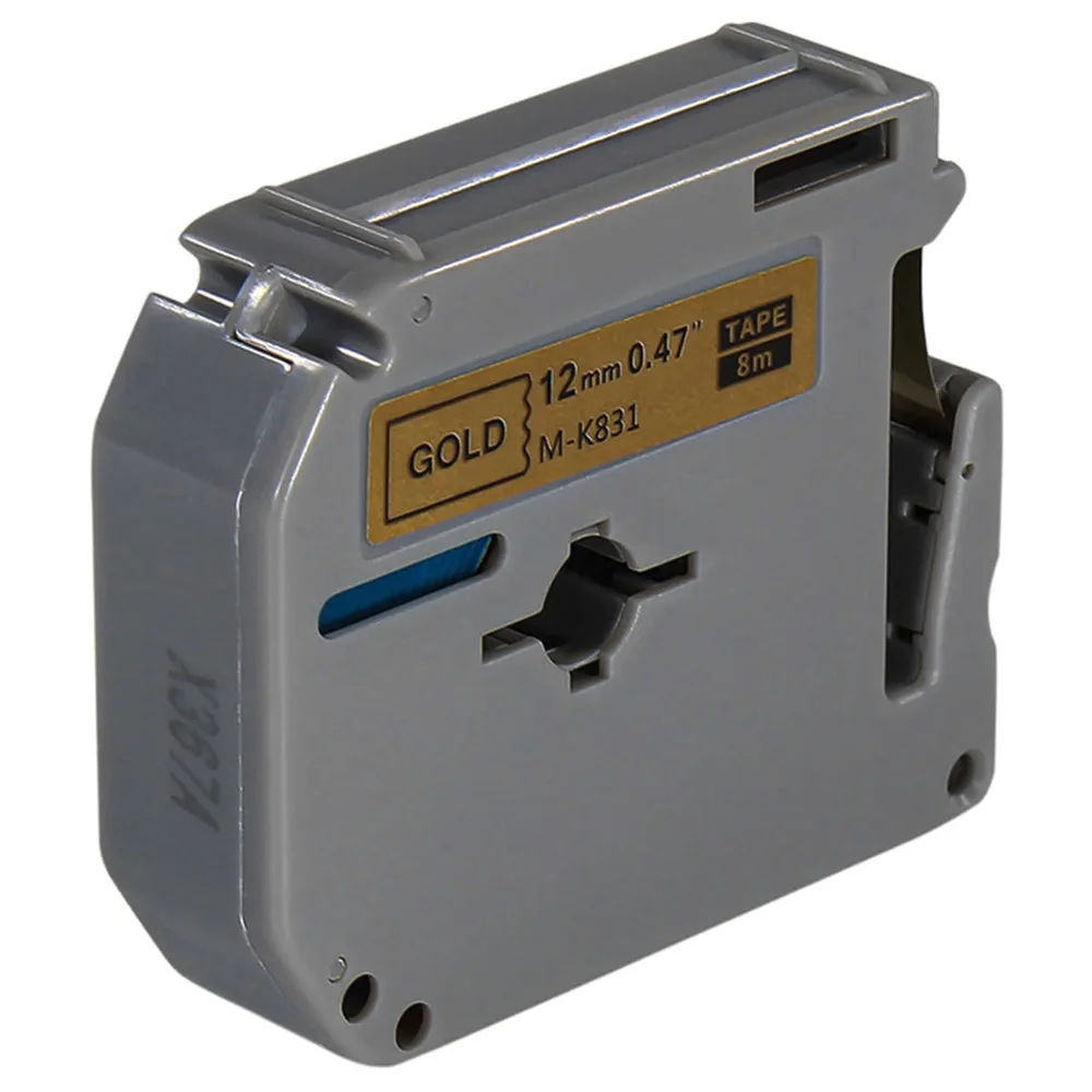 Imagem 3 de 4 do produto Fita Para Rotulador Eletronico 12mmx8mts M-k831 Preto/dourad
