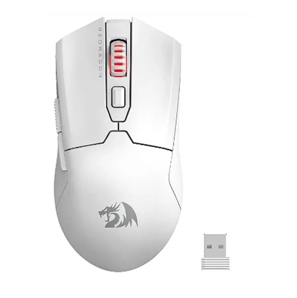 Mouse Gamer Redragon Fyzu Pro 26000 Dpi 6 Botões Pixart Paw3395 - Branco Mouse Gamer Redragon Fyzu Pro 26000 Dpi 6 Botões Pixart Paw3395 - Branco