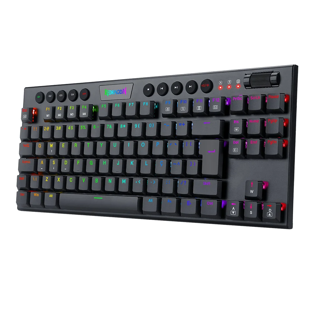 Teclado Mecânico Redragon K622, Gamer Horus TKL, RGB, Switch Brown, Com Fio, Preto Teclado Mecânico Redragon K622, Gamer Horus TKL, RGB, Switch Brown, Com Fio, Preto