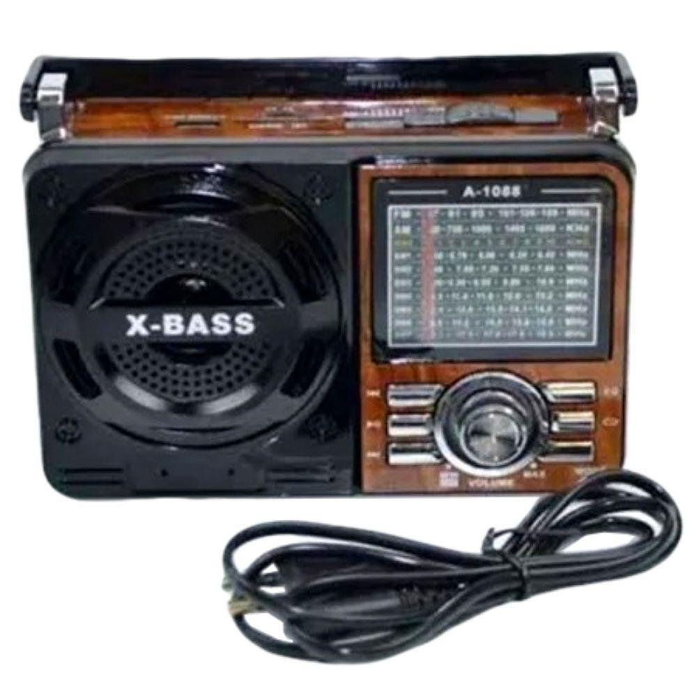 Imagem 4 de 5 do produto Rádio 9 Faixas Estilo Retrô Fsound Marrom Am Fm Usb Bivolt