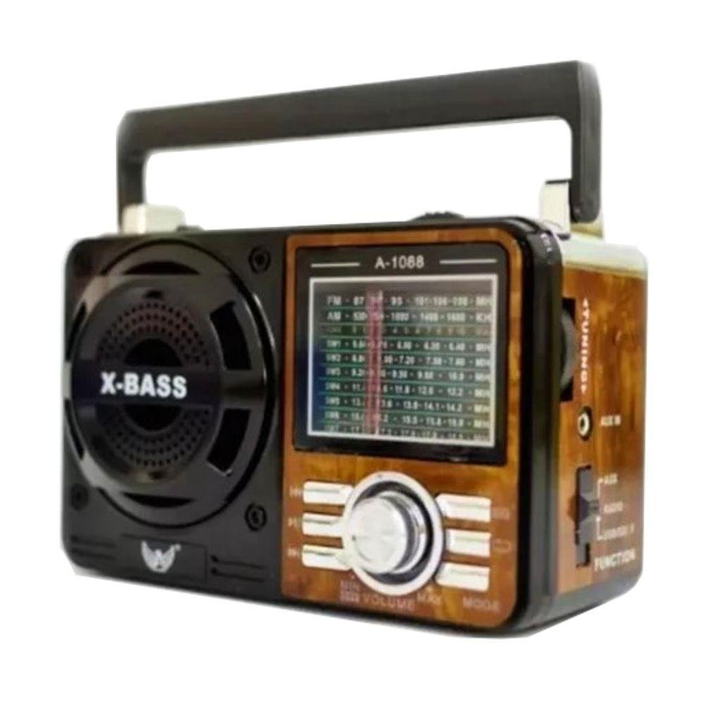Imagem 5 de 5 do produto Rádio 9 Faixas Estilo Retrô Fsound Marrom Am Fm Usb Bivolt