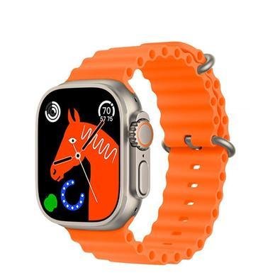 Relógio Inteligente T800 Ultra Multiira, 49mm, Tela Amoled , Bluetooth, GPS E Monitor Cardíaco, Laranja + Case