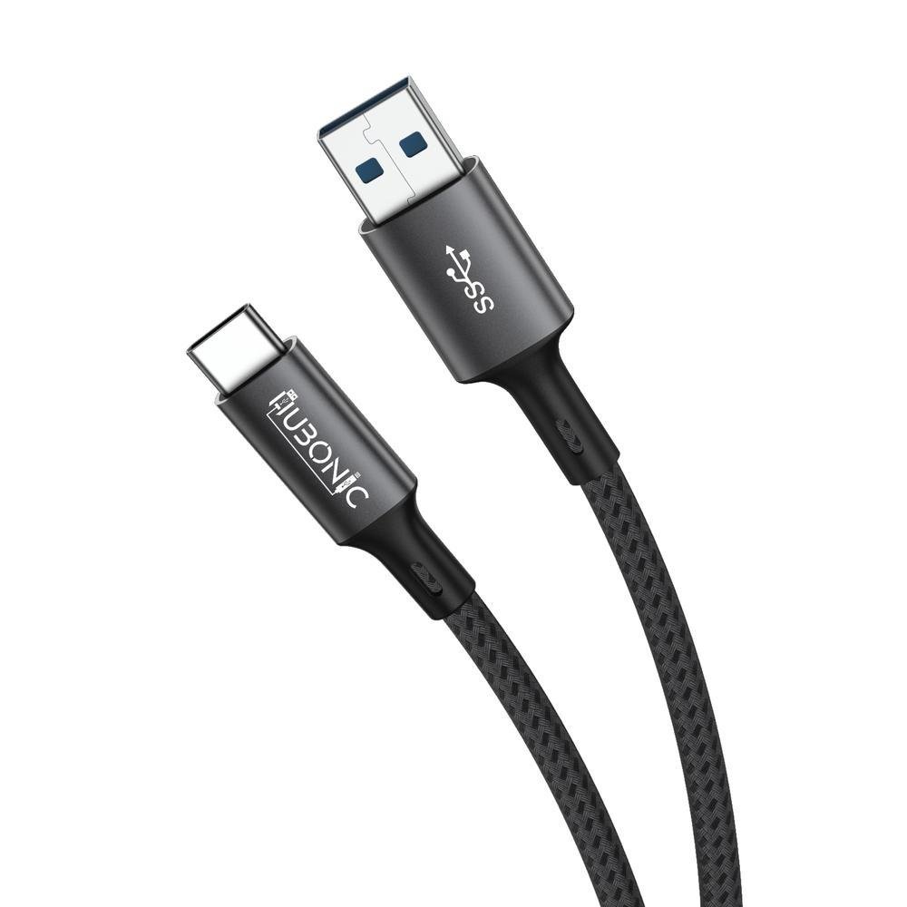 Imagem 2 de 5 do produto Cabo USB-C 3.0 Turbo Hubonic, 1 Metro, Carregamento Rápido, 5V/3Ah, Cabo De Dados, 5GBps, Nylon, Android, Iphone Premium