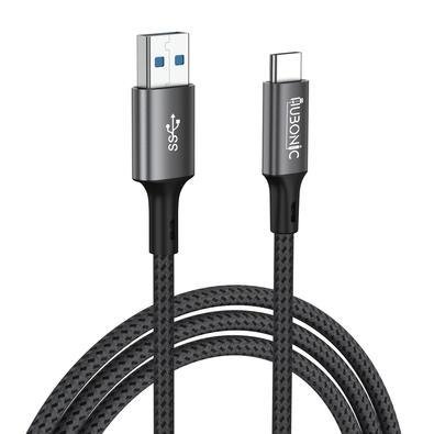 Cabo USB Tipo C 3.0 Hubonic, 2 Metros, Carregamento Rápido, 5V/3Ah, Cabo De Dados, 5GBps, Nylon, Android, Iphone Premium