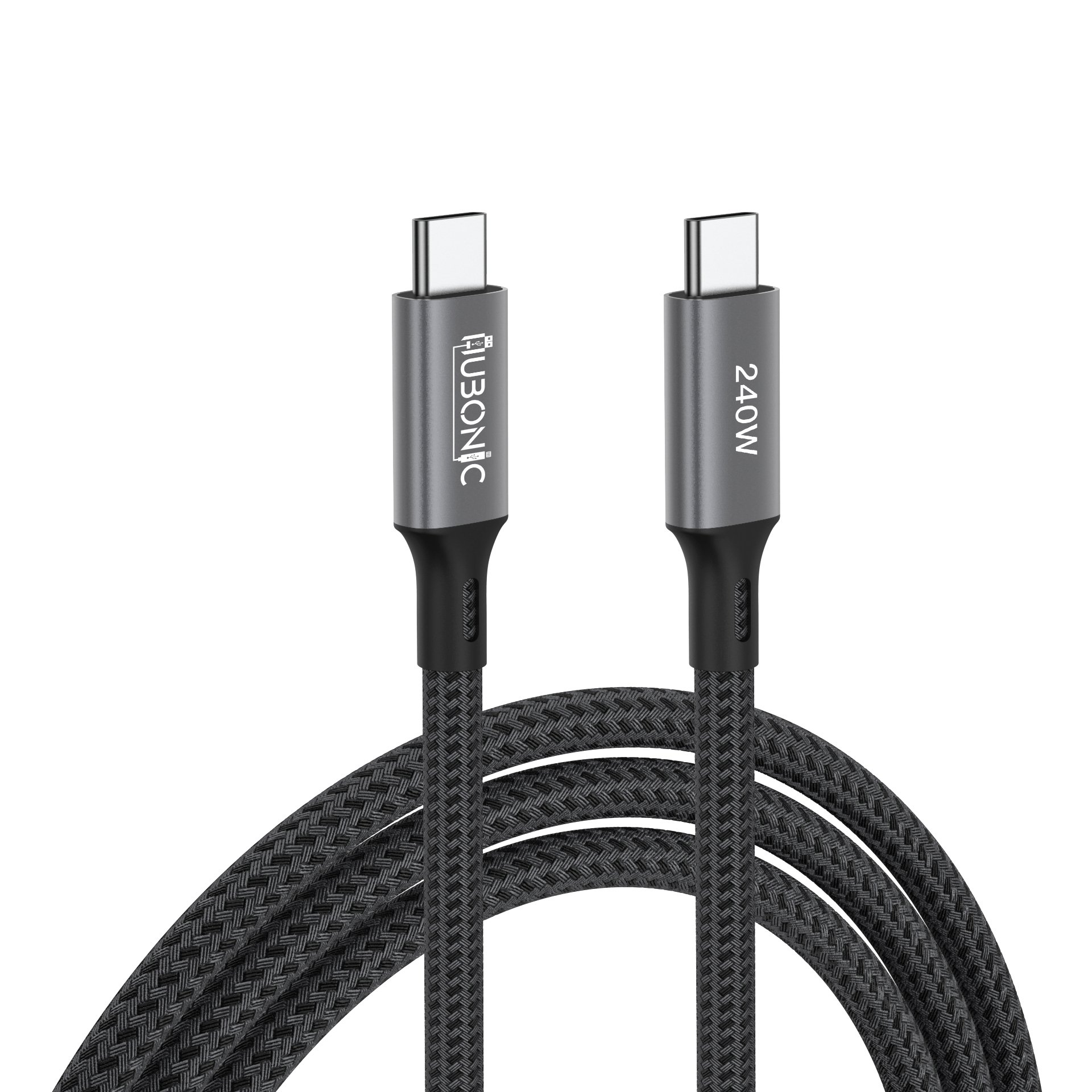 Cabo USB-C 4.0 de 40Gbps Hubonic, Para Carregamento Rápido, Transferência de Dados de 100W/240W, PCs, Celular, Tablets, Laptops