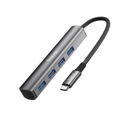 Hub Hubonic, Usb-C 3.1, 4 Portas Usb 3.0, Adaptador Usb 5 Gbps, Liga De Alumínio, Portátil, Tablet, Computador