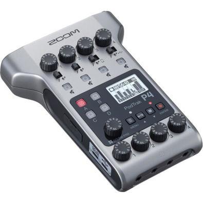 Gravador Áudio Zoom Podtrak P4 Podcast Multitrack Portátil