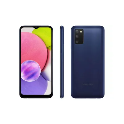 Usado: Samsung Galaxy A03s 64 Gb Azul Muito Bom - Trocafone