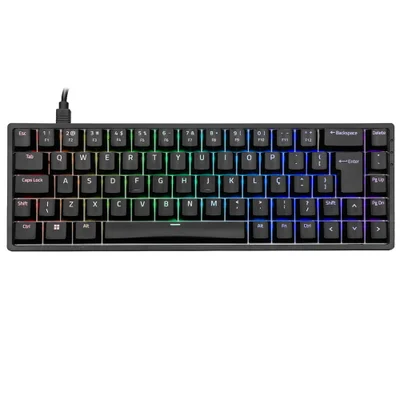 Teclado Mecanico Akko Gamer 3068s, USB, Switch Orange, Preto
