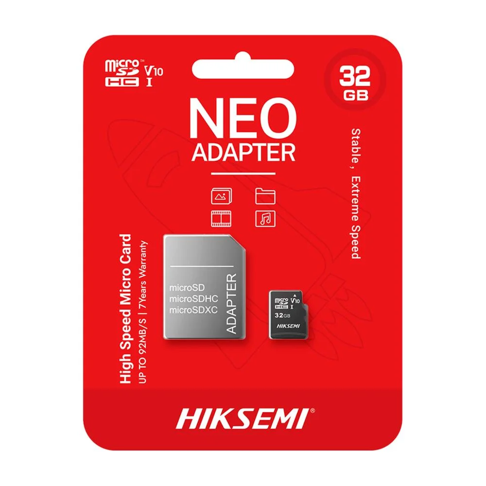 Cartão De Memória Micro Sd 32gb + Adap Clas 10 Uhs-i Hiksemi