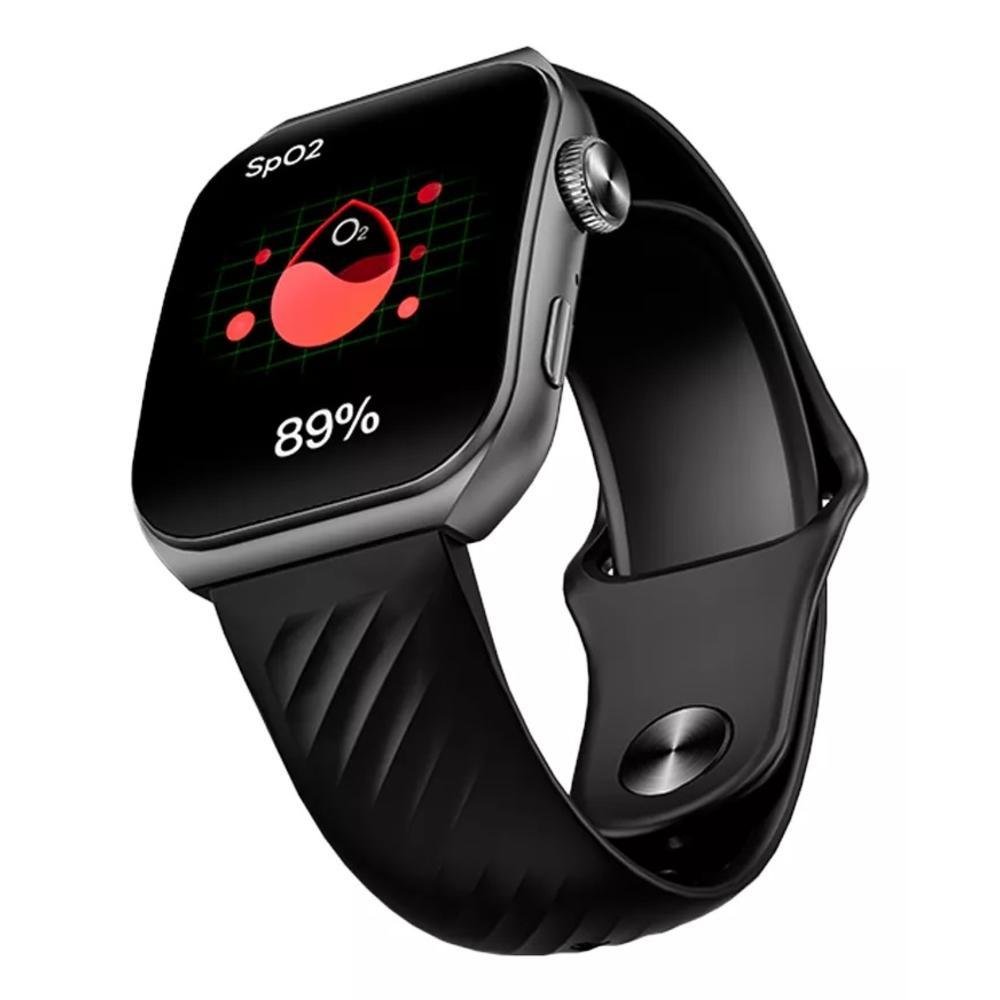 Imagem 2 de 5 do produto Smartwatch Qcy Watch Gs2 S5, 22mm, Tela De 1.96", Amoled, Bluetooth, Ipx7, Preto